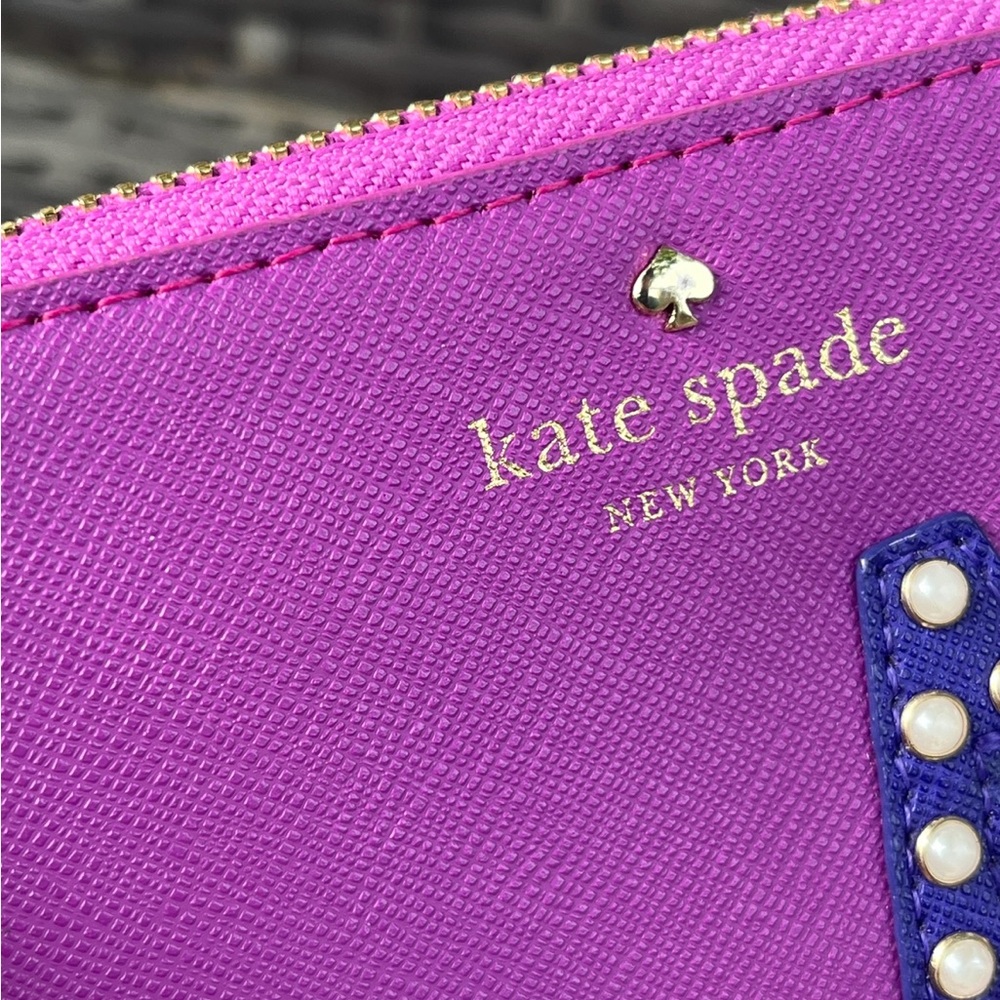 Kate Spade Hartley Cassidy Leather With Initial “A”  Small Wallet - Picture 7 of 11